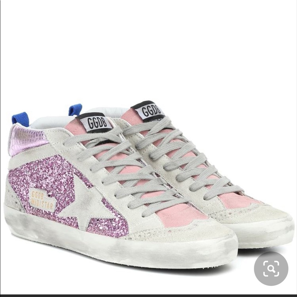 ISO Pink golden goose glitter mid stars/slides